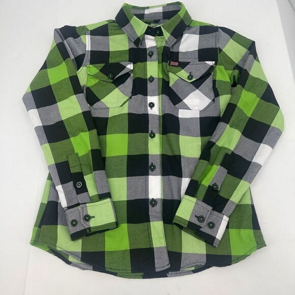DIXXON DRAGULA FLANNEL Women’s Sz S NWOT - Picture 1 of 7